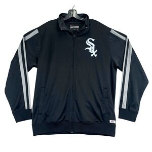 Chicago White Sox MLB Genuine Merchandise Track Jacket Mens XL‎ Black Streetwear